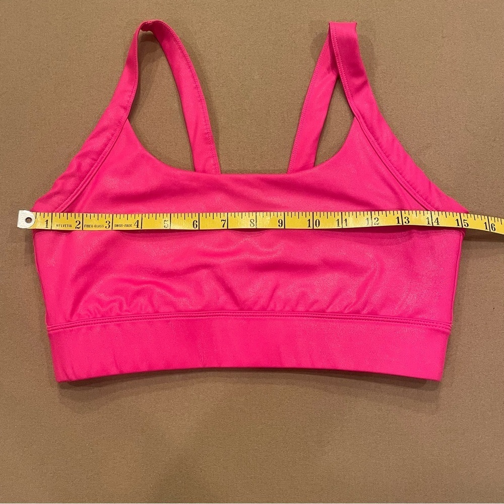 Carbon 38 Galaxy V-Back Sports Bra Pink Oil Slick Size Medium - Picture 8 of 11